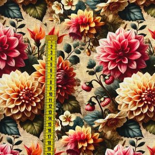 Viskoza z lanom Rosalie design A digital print