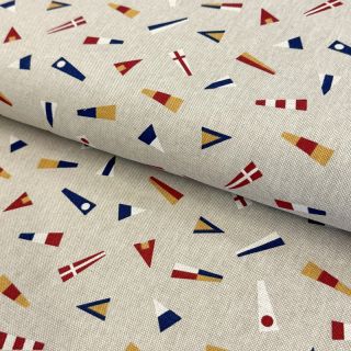 Dekorativna tkanina Linenlook Little Maritime Flags