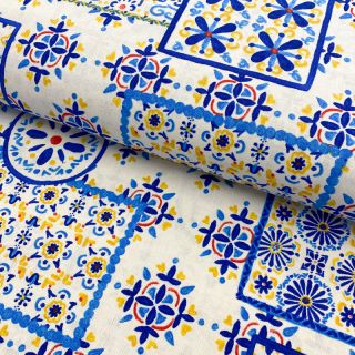 Dekorativna tkanina premium Azulejos tile patch