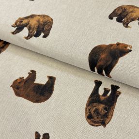 Dekorativna tkanina Linenlook Brown bear