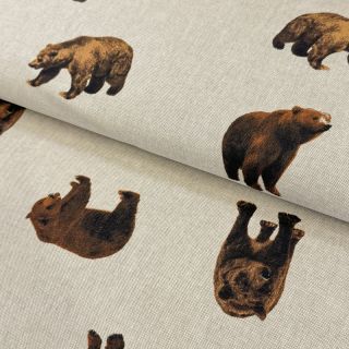 Dekorativna tkanina Linenlook Brown bear