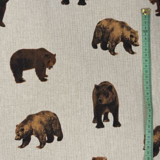 Dekorativna tkanina Linenlook Brown bear