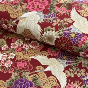 Bombažna tkanina JAPAN Tanuri rouge