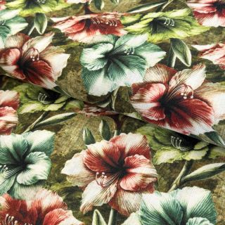 Viskoza z lanom Azalea design C digital print