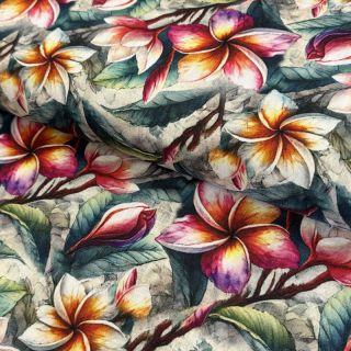 Viskoza z lanom Jasmine design C digital print