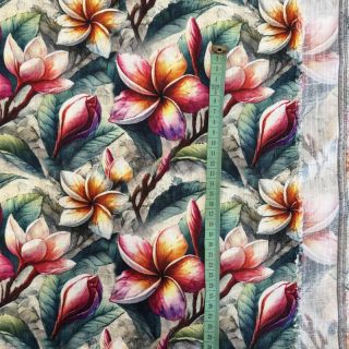 Viskoza z lanom Jasmine design C digital print