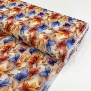 Viskoza RAYON POPLIN Leafs design D digital print