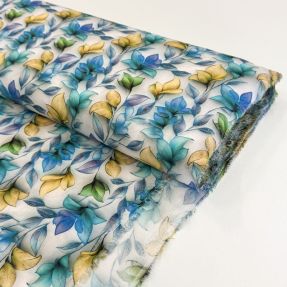 Viskóza RAYON POPLIN Leafs design A digital print