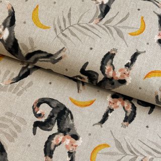 Dekorativna tkanina Linenlook Monkey Bananas