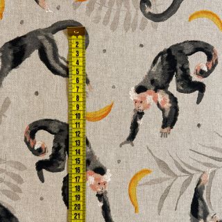 Dekorativna tkanina Linenlook Monkey Bananas