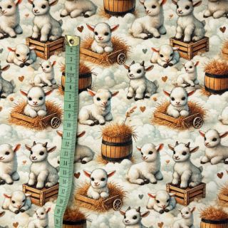 Pletenina Farm love design C digital print