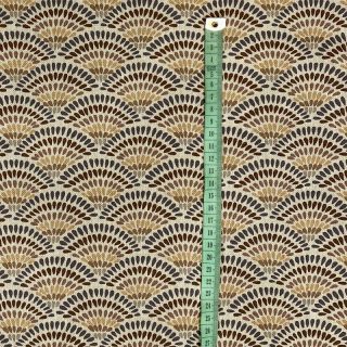 Dekorativna tkanina Linenlook Graphic handdrawn pattern beige