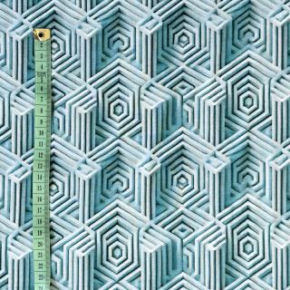 Jersey VISKOZA Structure blue digital print