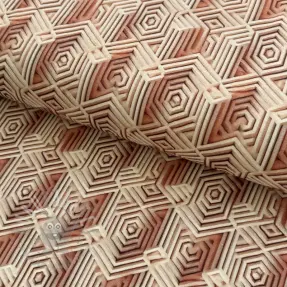 Jersey VISKOZA Structure beige digital print