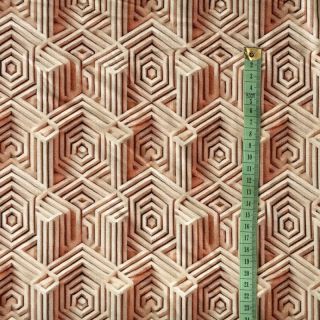 Pletenina VISKOZA Structure beige digital print