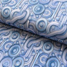 Pletenina VISKOZA Unity blue digital print