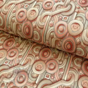 Jersey VISKOZA Unity orange digital print
