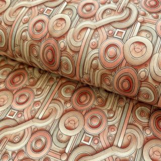 Pletenina VISKOZA Unity orange digital print