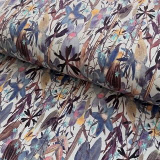 Pletenina VISKOZA Vibrant forest grey digital print