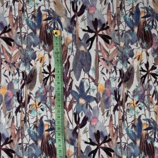 Pletenina VISKOZA Vibrant forest grey digital print