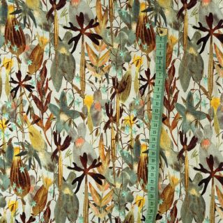 Pletenina VISKOZA Vibrant forest brown digital print