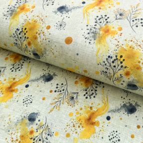 Pletenina VISKOZA Soothing Fields yellow digital print