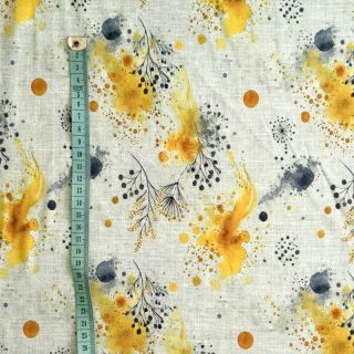 Pletenina VISKOZA Soothing Fields yellow digital print