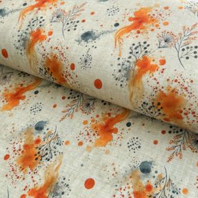 Jersey VISKOZA Soothing Fields orange digital print