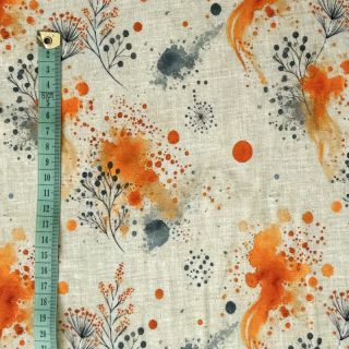 Jersey VISKOZA Soothing Fields orange digital print