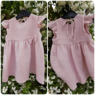 Dvostruka gaza/muslin old rose ORGANIC