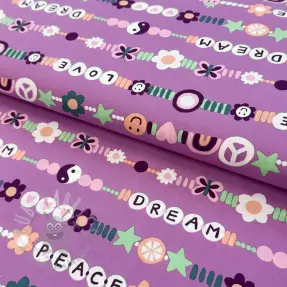 Bombažna tkanina Love dream mauve