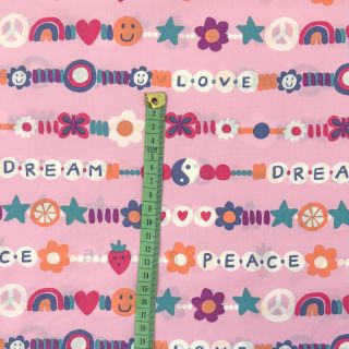 Bombažna tkanina Love dream pink