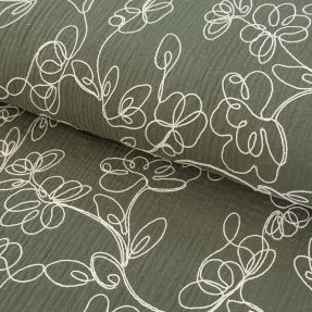 Dvojna gaza/muslin EMBROIDERY Climbing flowers pickle