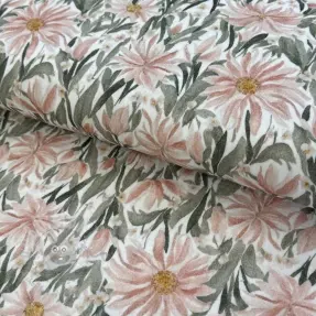 Dvoslojna gaza/muslin Bunches of flowers digital print