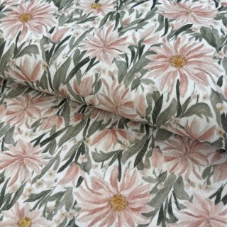 Dvoslojna gaza/muslin Bunches of flowers digital print