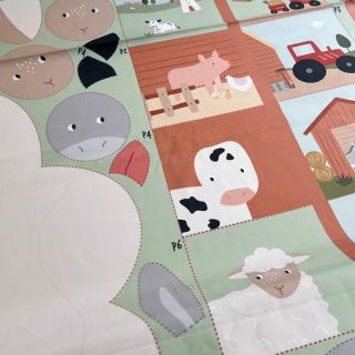 Bombažna tkanina Farm playmat PANEL digital print