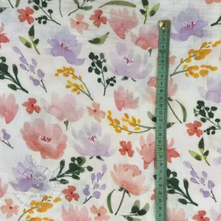 Dvoslojna gaza/muslin Big summer flowers digital print