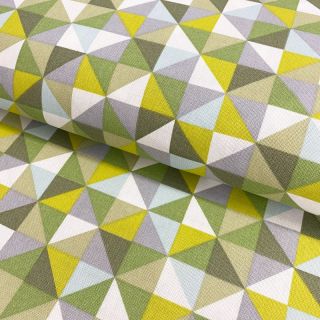 Dekorativna tkanina premium Diamond triangle green