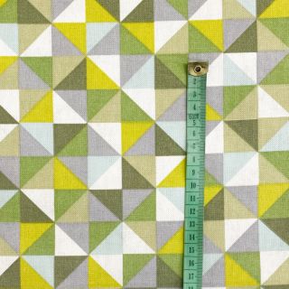 Dekorativna tkanina premium Diamond triangle green