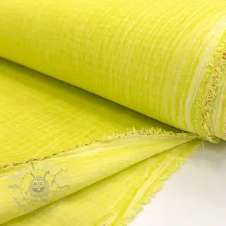 Dvoslojna gaza/muslin Vintage neon yellow