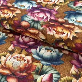 Viskoza z lanom Marigold design C digital print