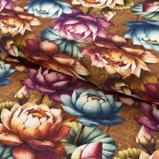 Lanena viskoza Marigold design C digital print