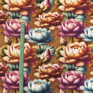 Viskoza z lanom Marigold design C digital print