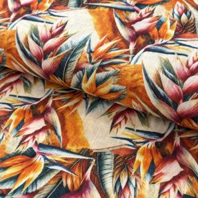 Lanena viskoza Marigold design A digital print