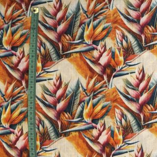 Lanena viskoza Marigold design A digital print