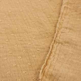 Dvoslojna gaza/muslin DOBBY camel