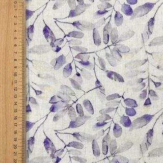 Viskoza z lanom Natural Lin Lissy purple digital print