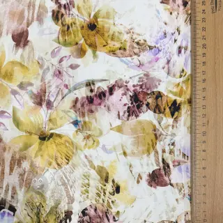 Bombažna tkanina SATIN Maui yellow digital print