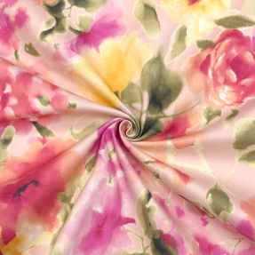 Bavlnená látka SATIN Kauai pink digital print
