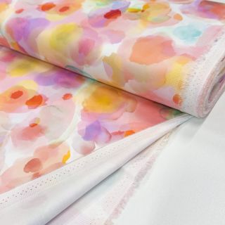 Bombažna tkanina SATIN Niihau pink digital print